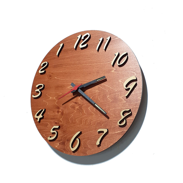 手作り木製創作時計【シンプル-デジタルサークル_カウンタークロック】 1枚目の画像