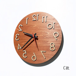 手工木作創意時鐘 [ 簡簡單單 - 數字圓_逆時鐘 ] 第9張的照片