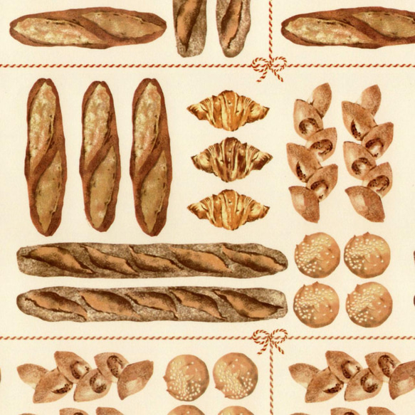 おしゃれ紙「おいしいパン」 A4　5枚入　いい匂いがしてきそうなパンのラッピングペーパー 2枚目の画像