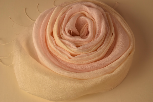 二重紗織お肌触りの良いシルクレーヨン「さくら色～薄かりやす色」　 1枚目の画像