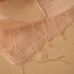 二重紗織お肌触りの良いシルクレーヨン「さくら色～薄かりやす色」　 7枚目の画像