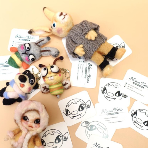 Howakero（ほわケロ）羊毛フェルト 羊毛人形 女の子（大） 羊毛フェルト Howakero（ほわケロ） 通販