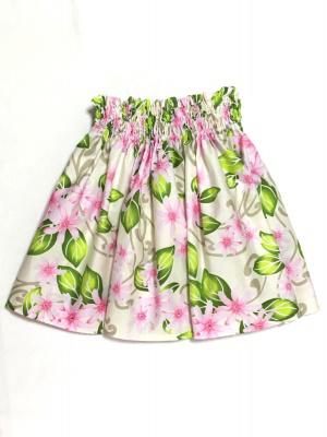 シングルパウスカート ケイキ（子供用：丈４６cm） ティアレ柄 クリーム [puk-143s46]