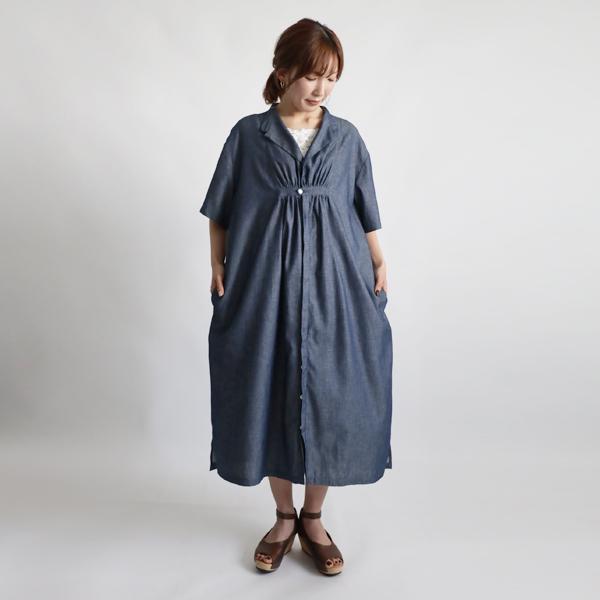 ワンピース 36M babyDior(購入者決定) ラスト2。夏支度PRICE『胸元ギャザー前開きシャツ