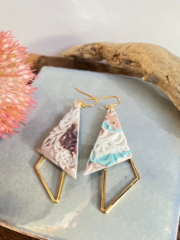 No.1253 ポリマークレイ④ ピアス No.1253 ポリマークレイ④ ピアス