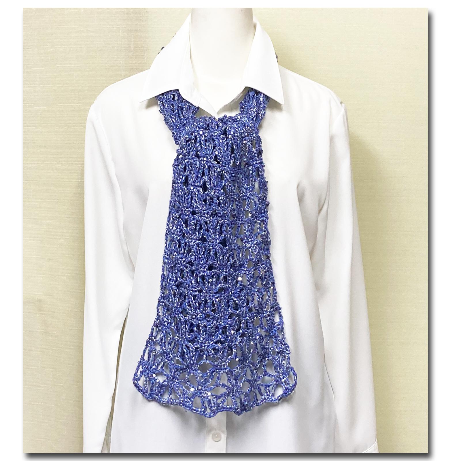 春まで使えるキラキラストール・マフラー　ブルー