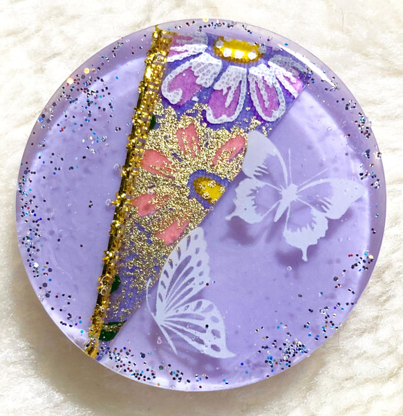 ヘアゴム No.153 レジンヘアゴムポニーフックドライフラワーNo.153