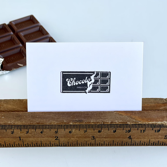 チョコレートのラバースタンプ　板チョコのはんこ 3枚目の画像