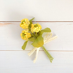 布花 菜の花 黄色い「小さな幸せ」ひな祭りにも 4枚目の画像