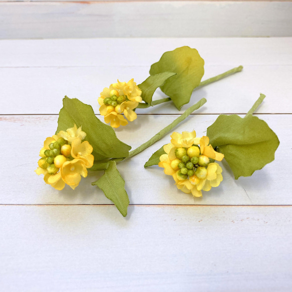 布花 菜の花 黄色い「小さな幸せ」ひな祭りにも 3枚目の画像