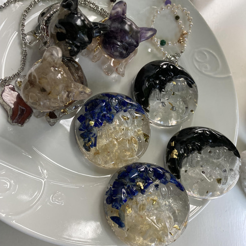 オルゴナイト 月と太陽 ラピスラズリ シトリン 水晶 A その他