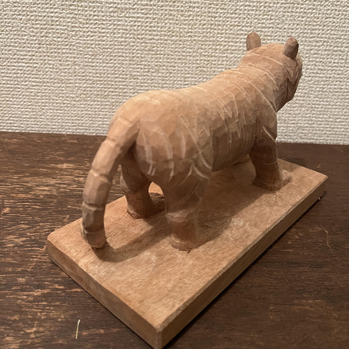 ピーナッツ木彫り彫刻作品 五黄の虎 木彫り彫刻 立体 獅子 寅年 その他置物 asatsuki 通販