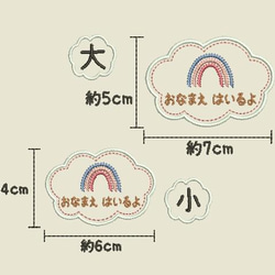 虹と雲のワッペン 2枚目の画像