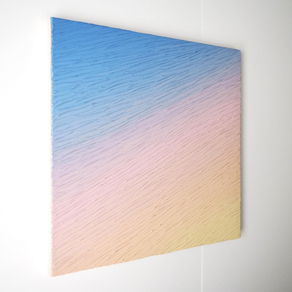 【オーダーメイドできる夕日】絵画 - ブルー ピンク 受注作品（N-#3） 4枚目の画像