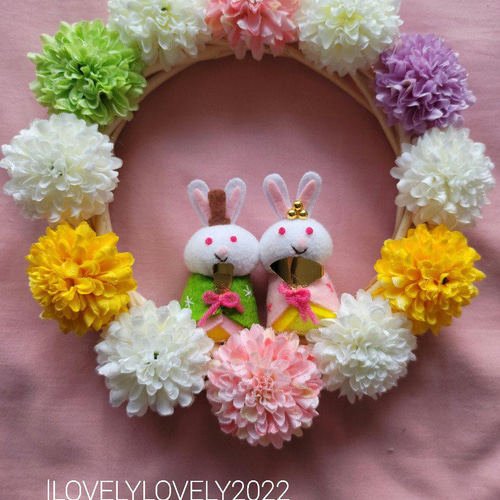 そろろん♡ひな祭り♡桜♡フラワーリース 桜リース – miyako decoration