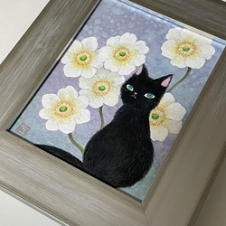 秋明菊と猫　(原画) 4枚目の画像