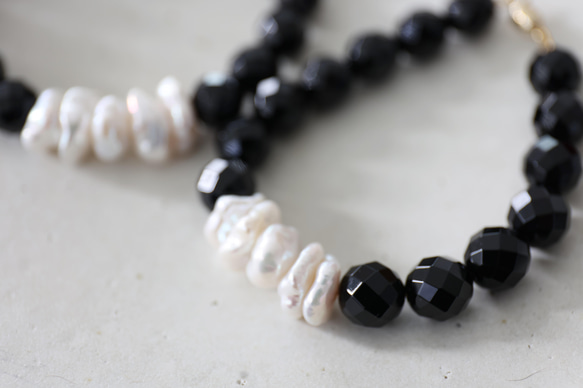 pearl onyx bracelet [kgf3929] 3枚目の画像