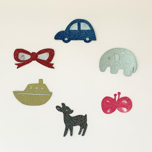 キラキラアイロンシート ラメ Sサイズ(10cm×15cm) 6色セット