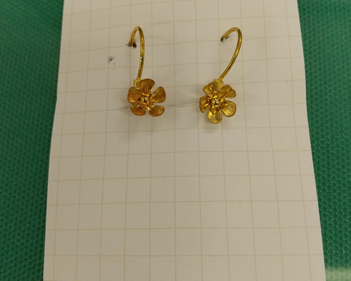 k18 ジャーマンフック　ピアス K18ゴールドダイヤジャーマンフックピアス 【オーダージュエリー