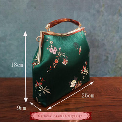 上品で手作りのシルク製ハンドバッグ、お出かけ用のカバン、肩けけバッグ、旅行用のショルダーバッグ等 #111 4枚目の画像
