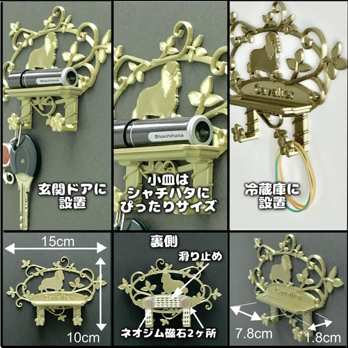 【テラノ】 ドアプレート 鍵掛け 印鑑置き マスク掛け セット キャバリア 樹脂製ドアプレート 鍵掛け 印鑑置き マスク掛け 【箱入り