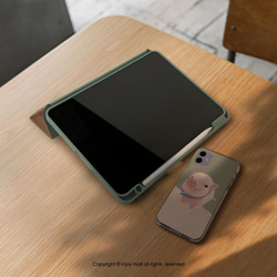 iPad case 12.9/Air5/iPad 9/mini 6 系列Smart cover皮革平板保護 波波迷你豬 第5張的照片