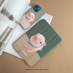 iPad case 12.9/Air5/iPad 9/mini 6 系列Smart cover皮革平板保護 波波迷你豬 第4張的照片