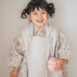 3泊4日レンタル】3歳女の子着物・被布＆被布エプロンつきフル
