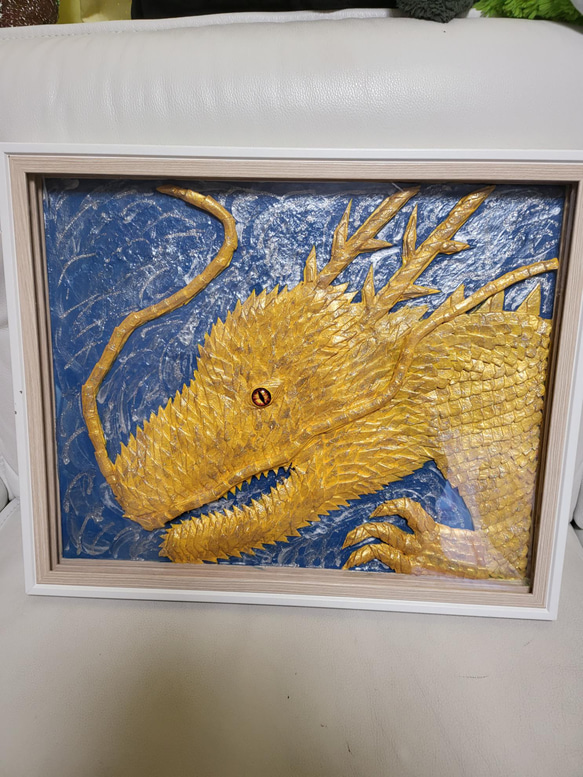絵画 龍 日本画 額付き 41cm✖️38cm 美術品 龍神 水の神様 真作 水神様【水の守護龍】水龍 絵画 ANDY 通販 13268318｜Creema(クリーマ