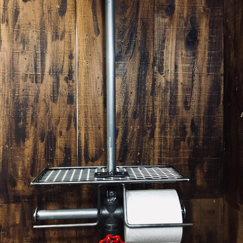 cream.70 ぺーパーホルダー ガス管 ダブル押さえ 介助バー付き