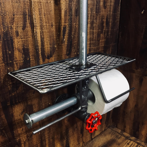 cream.70 ぺーパーホルダー ガス管 ダブル押さえ 介助バー付き