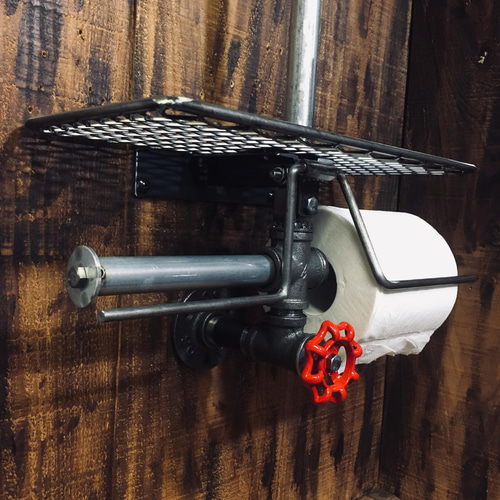 cream.70 ぺーパーホルダー ガス管 ダブル押さえ 介助バー付き