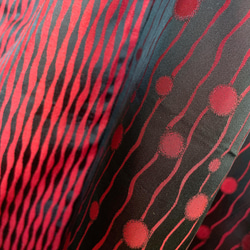 イチオシワンピ 着物リメイク ロングワンピース パッチワーク 演奏会ドレス ステージ衣装 ポケット黒赤 L ( B116 12枚目の画像