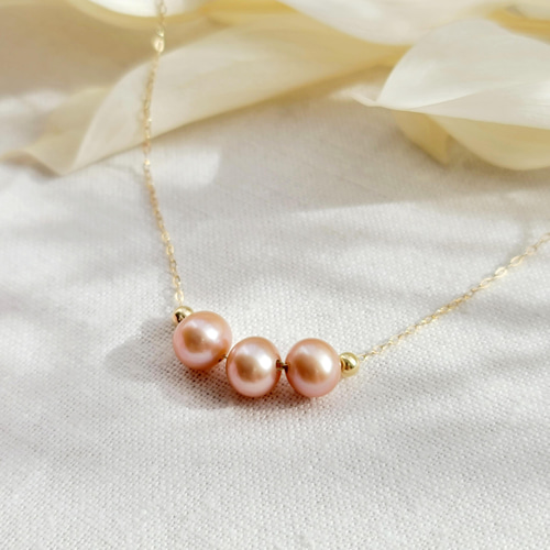 ピンクとパールでフェミニン◆ロング ネックレス 25P【CHANEL】 ピンクパールのロングネックレス