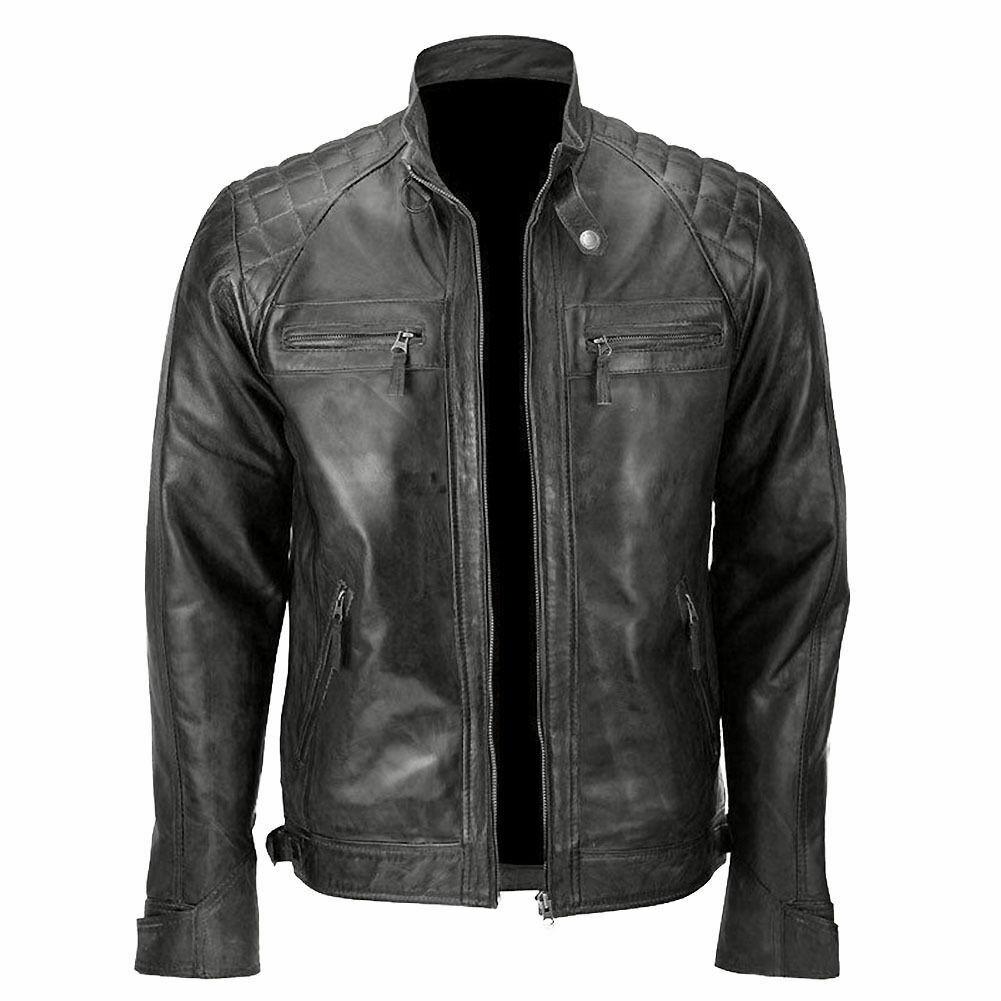 羊革・キルティングアーム付き羊革ジャケット Sheep Leather Jacket