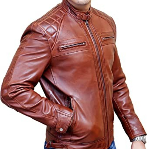 Sheep Leather quilted shoulder Jacket羊革キルティングショルダー