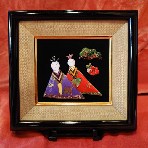 雛人形(二人・B)の七宝焼アートフレーム[受注制作] その他置物