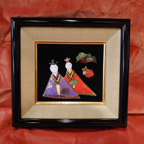 雛人形(二人・B)の七宝焼アートフレーム[受注制作] その他置物