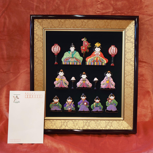 雛人形(三段)の七宝焼アートフレーム[受注制作] その他置物 アンクル