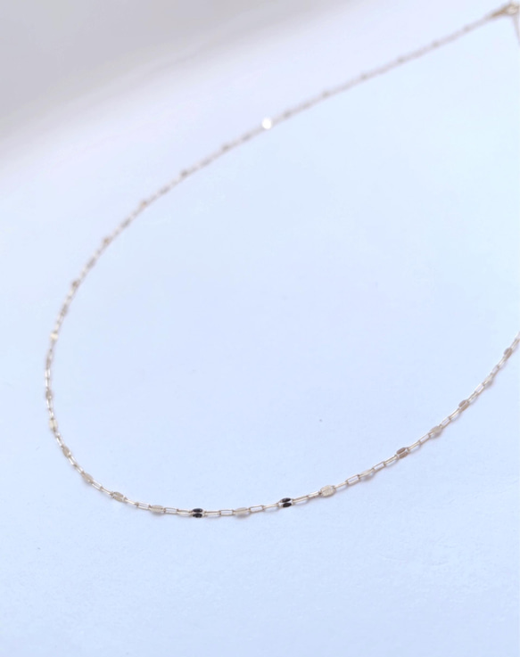 【K10YG】長さが選べる♡Double Simple Necklace 6枚目の画像