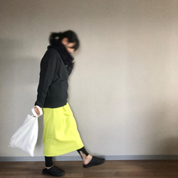 【SALE！】ビビット可愛いニット風天竺のスリットタイトスカート(AN.009) 8枚目の画像