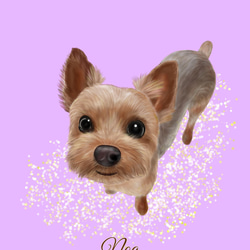 ペットイラスト似顔絵 サンプル作品 犬 肖像画 オーダーメイド