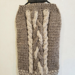 ●専用● 犬服 手編みアランセーター バイカラー ケーブル模様 9898110fcca3eae746c09fb624f8a6