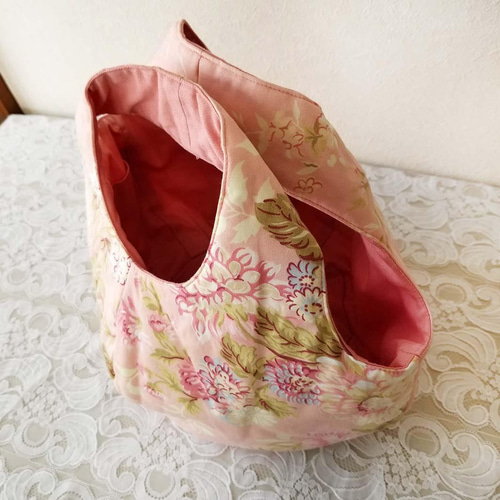 バルーントートバッグリバーシブル＜M＞ロココフラワー トート