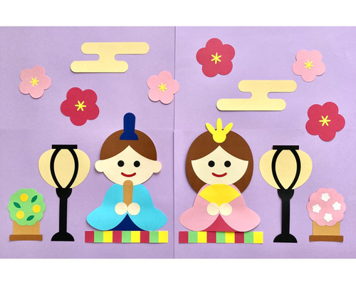 ひな祭り 壁面飾り 切り絵 ふわぽん 通販 13270048｜Creema