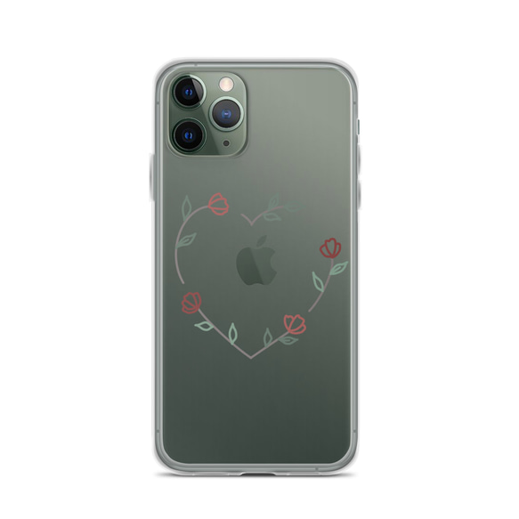 ハート ラインアート 名入れ iphone android Galaxy スマホ ケース【全機種対応】【送料無料】 4枚目の画像