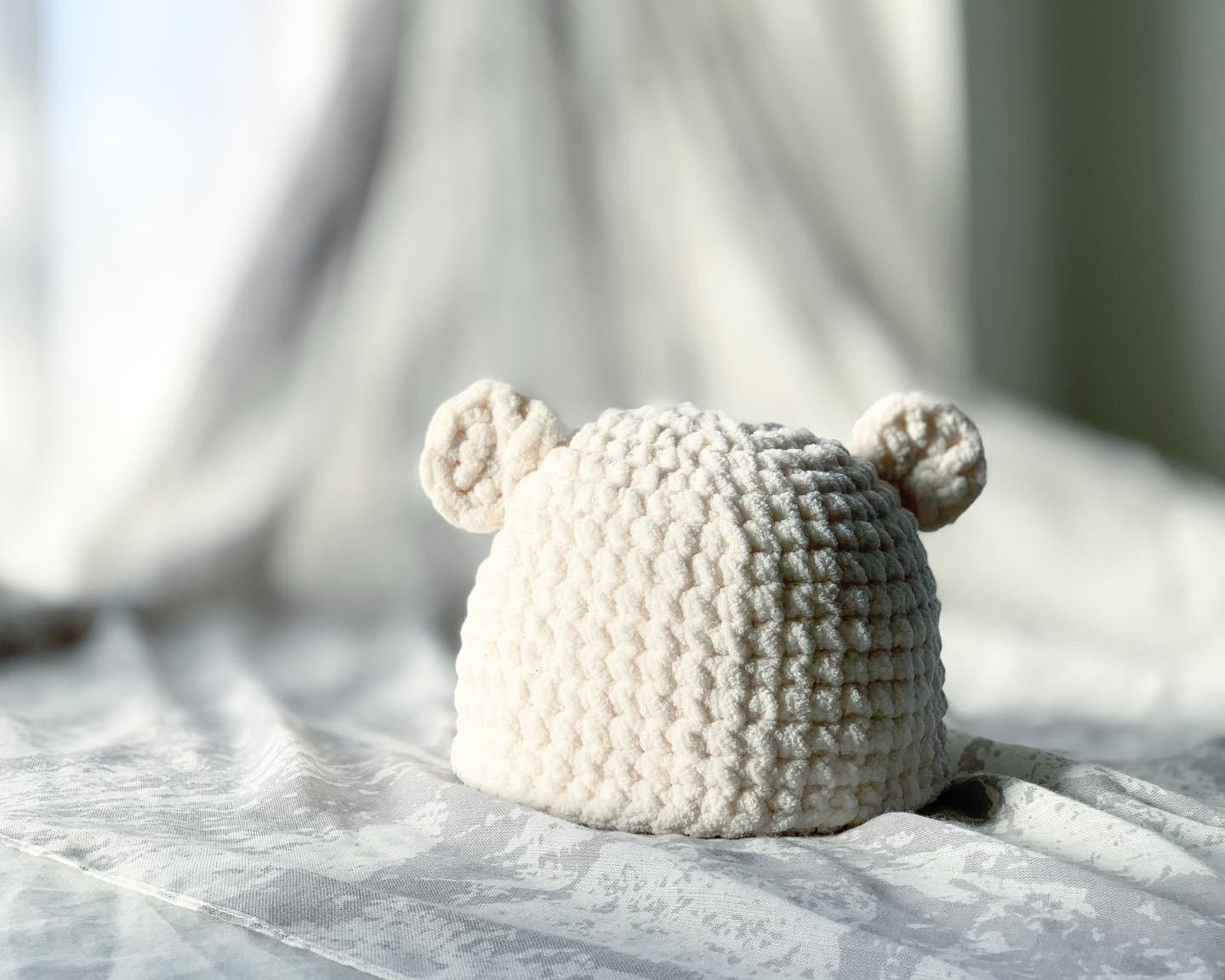 クマちゃん帽子 樹脂粘土ドール 女の子