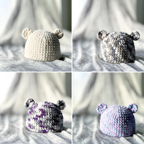 ふわもこ クマちゃん帽子 イエローMIX 帽子(ベビー・キッズ) ゆきの