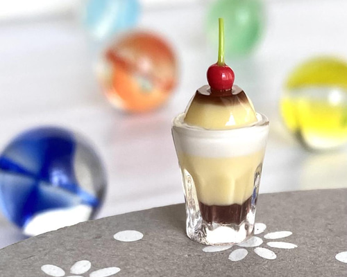 ミニチュアスイーツオーダー　minami様♡ 38 ＊小さなプリン さくらんぼ＊ ミニチュア スイーツ その他