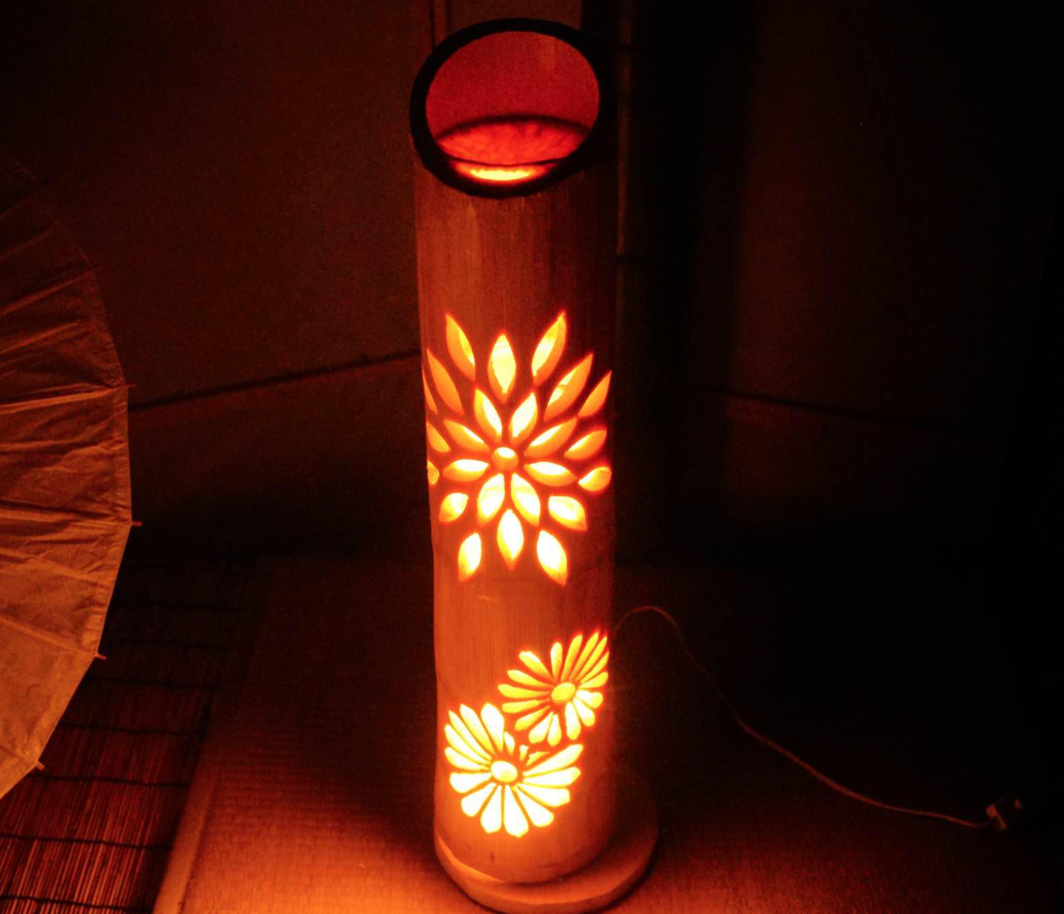 竹灯り・竹あかり・竹灯籠・竹灯篭・竹ランプ   ～～ 癒しの灯り★打ち上げ花火★～～ 4,565円